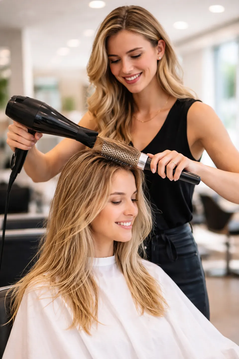 Bouncy, polished salon blowout at Hair by Feree, Duluth GA