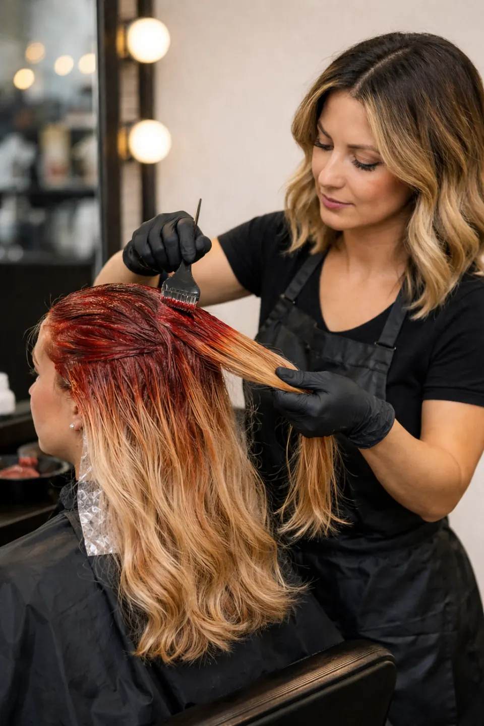Rich, glossy all-over color change at Hair by Feree, Duluth GA